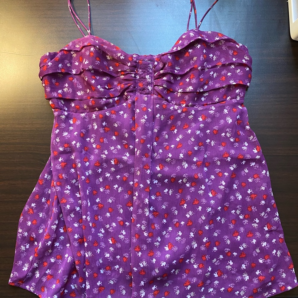 American Eagle flower sleeveless shirt - Picture 1 of 1
